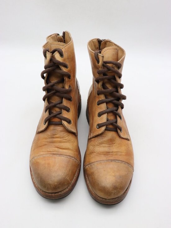 Bed Stu Protege Cobbler Men\'s Size 8.5 Brown Leather Zip Lace-Up Combat Boots main image 5